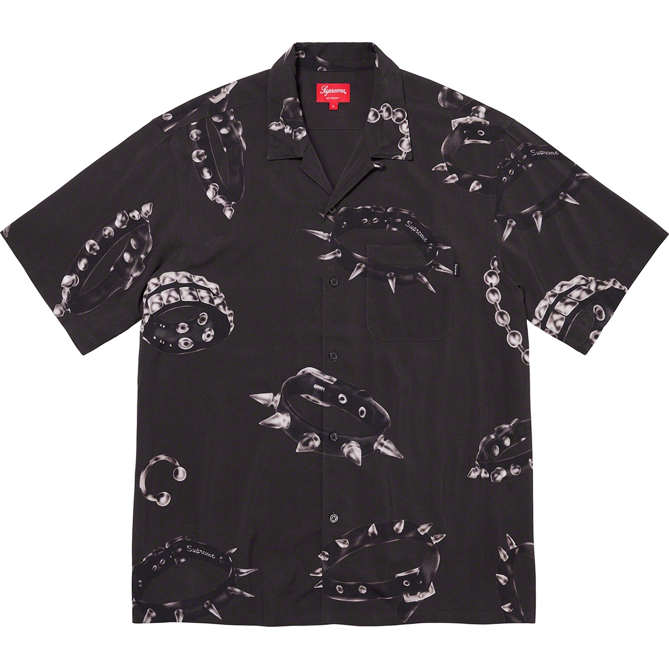 Studded Collars Rayon S/S Shirt view 4